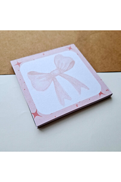 Songwol Studios Coquette, Koket, Pink Ribbon Memo Pad, Memopad, Notepad