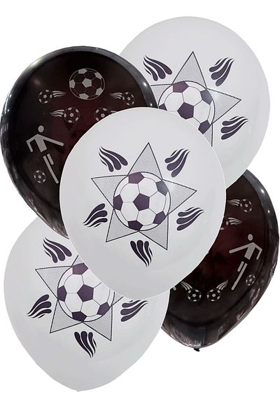 SİHİRLİ AYAKLAR 30 Pieces Balloon Fan Balloon Black White Balloon Patterned