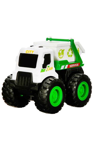 Sunman Friction City Vehicle 47132 White Recycling Vehicle