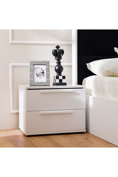 Danube Home طاولة جانبية متعددة الاستخدامات من سيرينيتي - أبيض، الطول ٥٥ سم × العرض ٤١ سم × الارتفاع ٤٤ سم