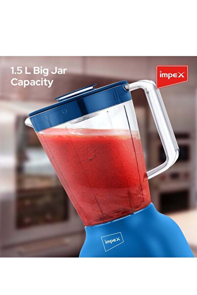 İMPEX Blender Mixer Grinder Bl 3503 - Mincer Mills Pulse Rotation 2 Speed & Heat Protection 1.5l 400w