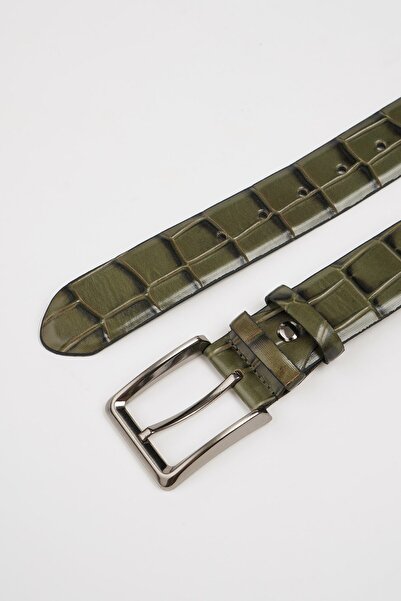 Faruk balkanas Ζώνη με αγκράφα από γνήσιο δέρμα κροκόδειλου