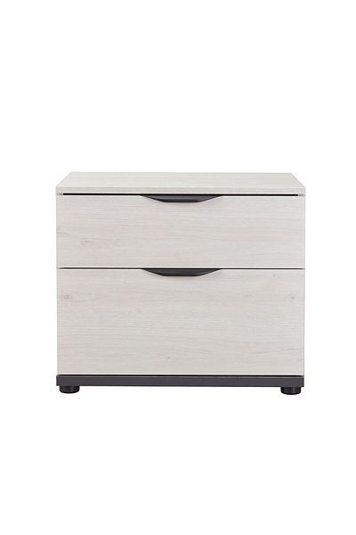 Danube Home Pletora Night Stand Multifunctional Bedside Table-Grey Oak L60xW39xH51cm