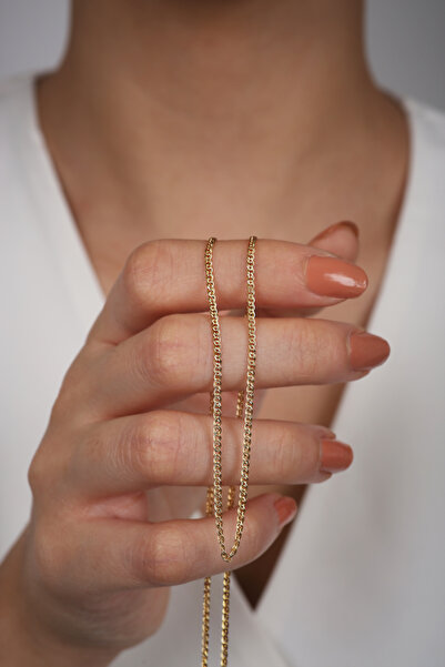 DİAMİNE PIRLANTA 14 Ayar Altın İnce Gurmet Zincir Kolye