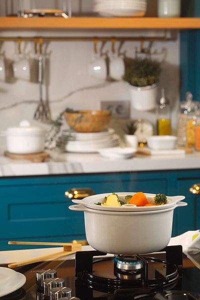 Kütahya Porselen Mammi 3 Piece Porcelain Steamer