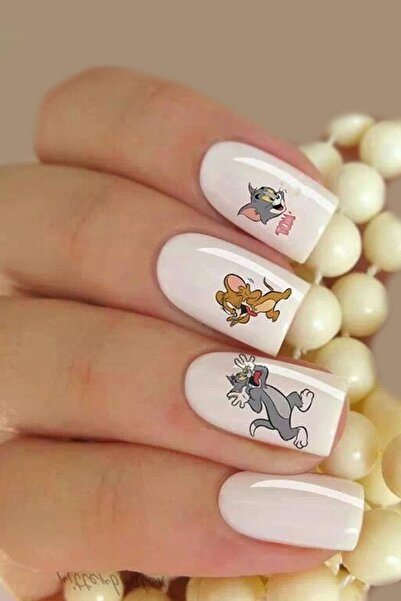 New Obsessions Çizgi Karakterler Tom Tırnak Süsü Tırnak Sticker