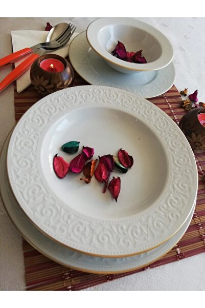 3NUR Açelya Yemek Tabağı 1 Adet 22 cm