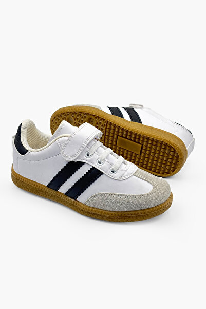 Beınsteps Pantofi sport pentru copii Velcro alb negru Pantofi sport pentru copii