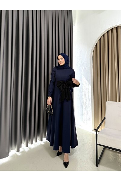 Melike Tatar Çiçek Broşlu Elbise 6-5722