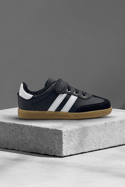 Beınsteps Pantofi Sport Copii Velcro Negru Alb Pantofi Copii