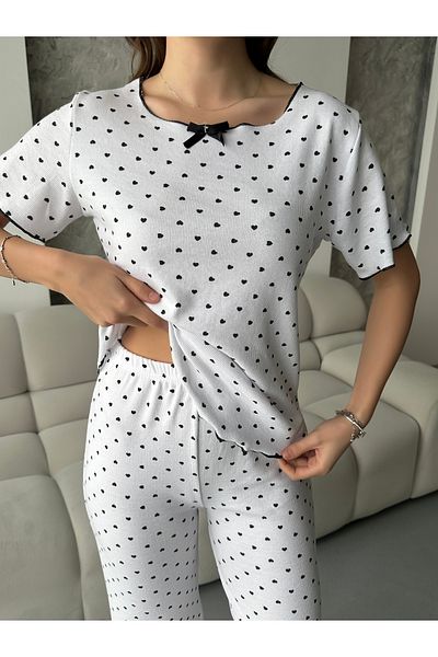 pijamania Set de pijamale cu mânecă scurtă din bumbac cu modele