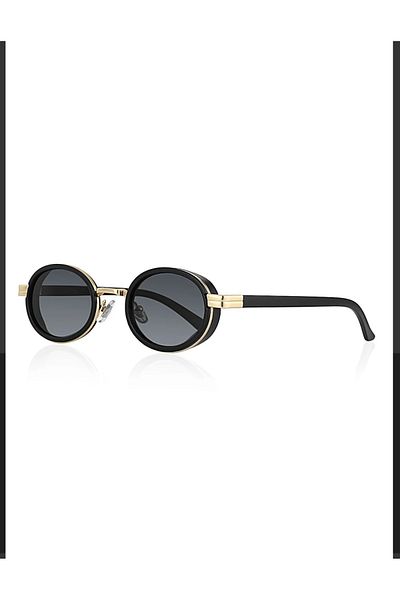 Byc polo Unisex Black Polariza Glass - Beyza Oval Sunglasses