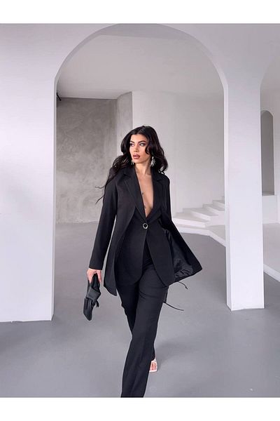 LOBOLIC “Women's Two-Piece Set - Blazer Jacket and High Waist Pants Two-Piece Set”