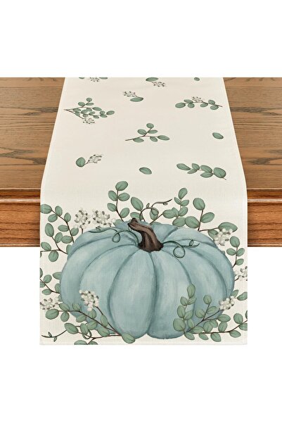 Artoid Fata de masa Artoid, model dovleac, poliester, bej/verde/albastru desc...