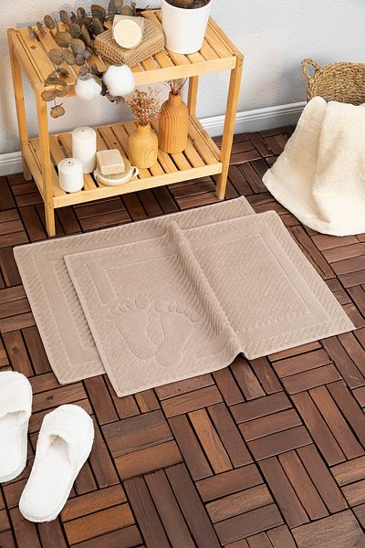FAVORA Leoline 100% Cotton Premium Πετσέτα Ποδιών 2 τεμαχίων - Καφέ