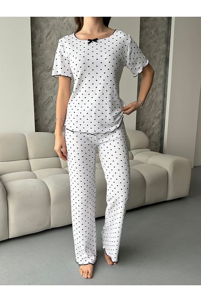 pijamania Set de pijamale cu mânecă scurtă din bumbac cu modele