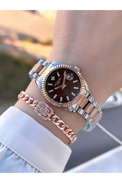 Lee Cooper ساعة يد نسائية من سلسلة Elite مضادة للسعال 3 ATM مقاومة للماء BLC08126.540