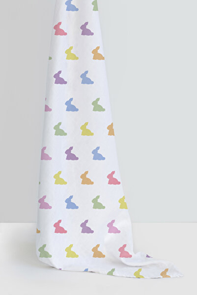 DEUX LAPINS 100% Cotton Muslin Baby Blanket - Rainbow Lapin 70X70 cm