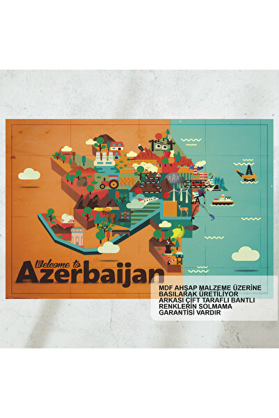 Hayat Poster Dobrodošli u Azerbejdžan, turistička kulturološka mapa Azerbejdž...