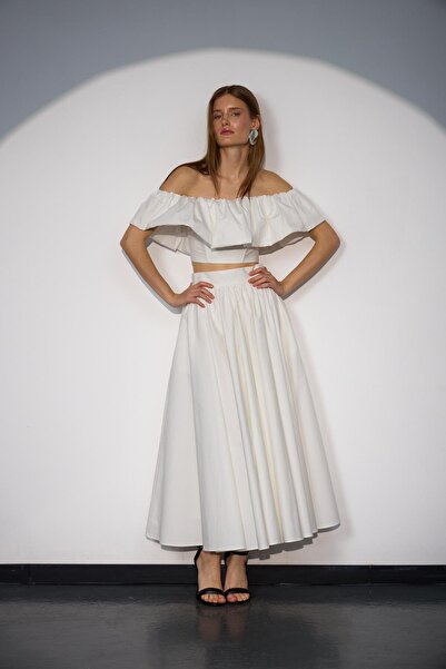 NOK İSTANBUL Flamenco Büstiyer Beyaz