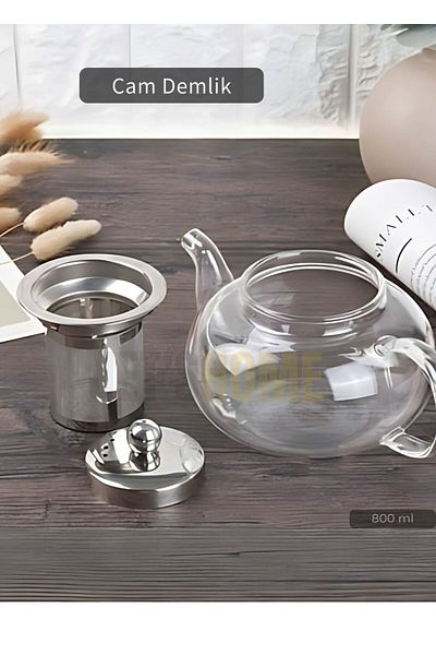 Jet's Home Heat Resistant 800 ml Borosilicate Glass Tea Infuser