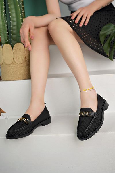 MUGGO Wince Guaranteed Tricoturi cataramă metalica Pantofi casual damă Mocasini