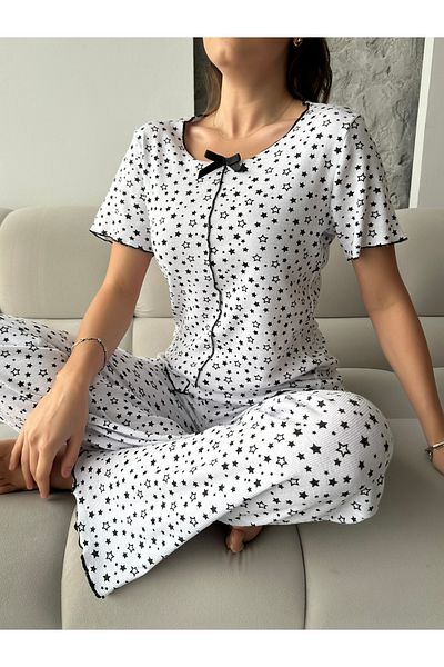 pijamania Set de pijamale cu mânecă scurtă din bumbac cu modele