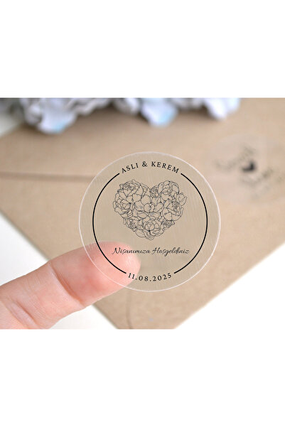 Matbaagraf Kişiye Özel Kına-nişan-söz-nikah-düğün Etiketi-özel Kesim Siyah Şe...