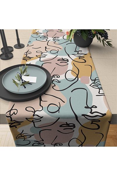 Evdek Runner cu model siluetă 50x140 cm