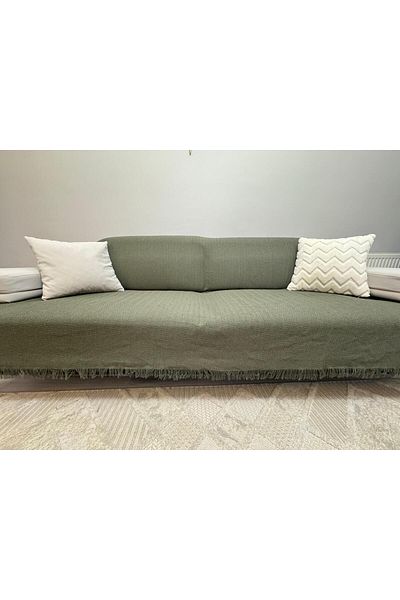 ŞENER HOME Modern Multi-Purpose Throw & Sofa Cover - Khaki