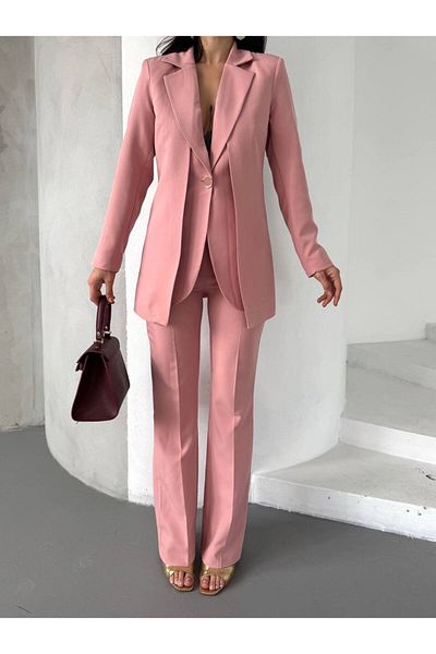LOBOLIC “Women's Two-Piece Set - Blazer Jacket and High Waist Pants Two-Piece Set”