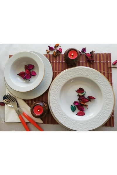 3NUR Açelya Yemek Tabağı 1 Adet 22 cm