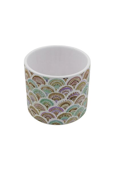BM GİFT DESİGN Mască ghiveci, din ceramică, model abstract, 11 cm