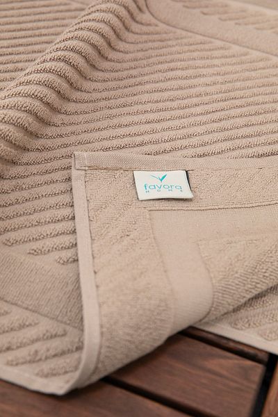 FAVORA Leoline 100% Cotton Premium Πετσέτα Ποδιών 2 τεμαχίων - Καφέ