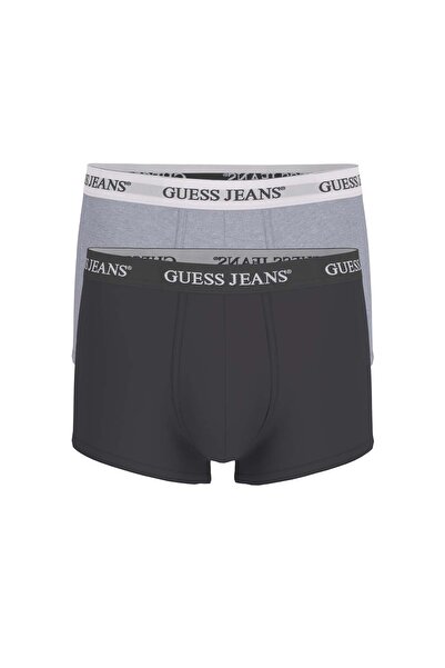Guess Erkek GJ 2'li Trunk Boxer - Gri Siyah