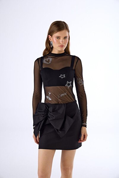 NOK İSTANBUL Lamour Tül Body Siyah