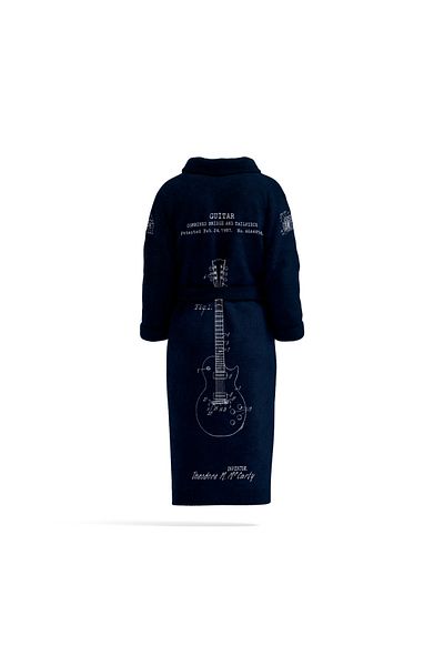 The Lucid Lab Μπουρνούζι Gibson Les Paul Guitar Navyblue