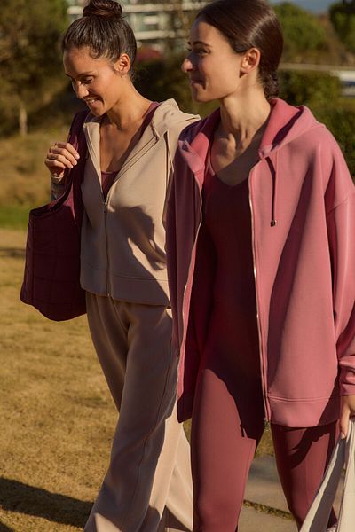 Oysho Long jacket with soft-touch brushed modal