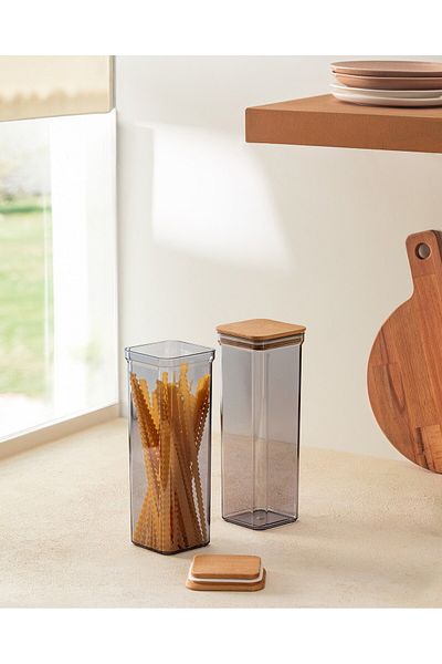 Madame Coco Aufbewahrungsbox mit Holzdeckel 2100ml 2St
