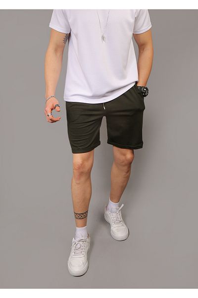 EydaMoon Unisex χτενισμένο βαμβακερό κανονικό 100% οργανικό βαμβάκι καλοκαιρινό σορτς με τσέπες