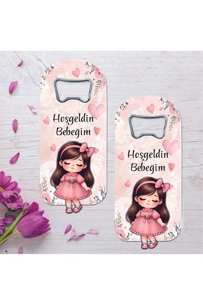 Ege ajans Baby Gift Opener Magnet with 10 Wooden Embossing Figures