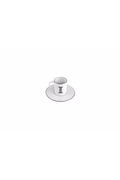 Porland 85Cc Coffee Cup - with Letter (I) Saucer