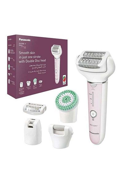 PANASONIC Wet And Dry Epilator For Women, Double Disc With 60 Tweezers, Flexible 90° Pivoting Head