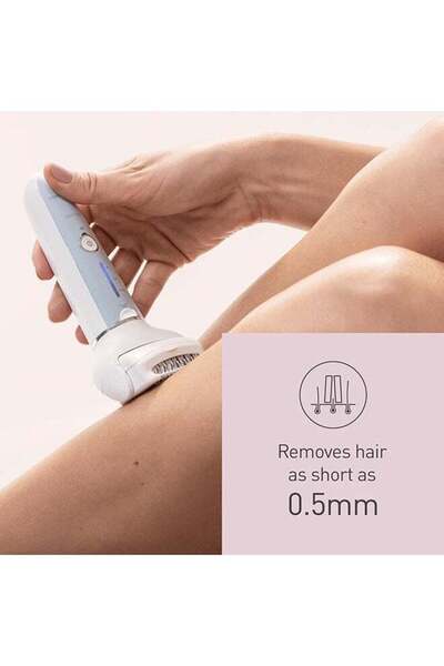 PANASONIC Panasonic Wet And Dry Epilator For Women, Double Disc With 60 Tweezers, Flexible 90° Pivoting Head