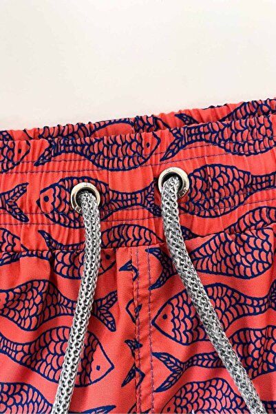 AYYILDIZ Ανδρικό μαγιό με σχέδιο ψαριού κοραλί 845