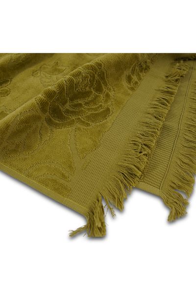 Class Home Collection Set 2 prosoape foarte absorbante, 100% velur bumbac jacquard, 500gsm, 50x100cm+70x140cm, Ion, Olive