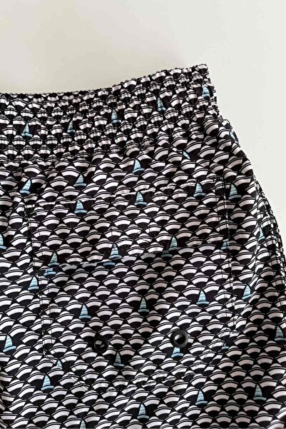 AYYILDIZ 845 Чоловічі сині шорти з вітрильним малюнком