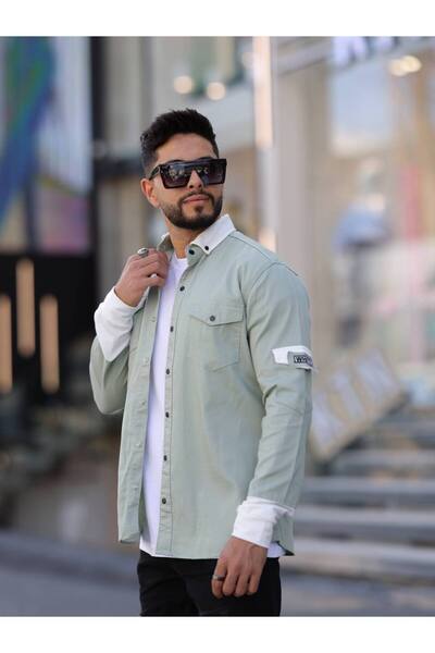 YXC Trend Maker Ανδρικό πουκάμισο με λεπτή εφαρμογή με μακρυμάνικο πέτο με διπλή τσέπη.