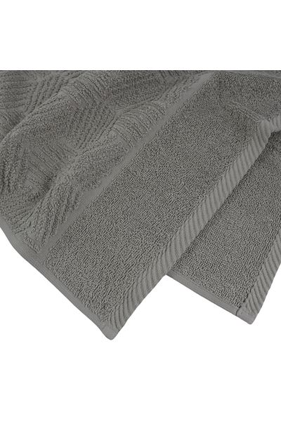 Class Home Collection Set 2 prosoape absorbante, 100% bumbac jacquard, 450 g/m2, 50x100cm + 70x140 cm, Nicander, Argintiu
