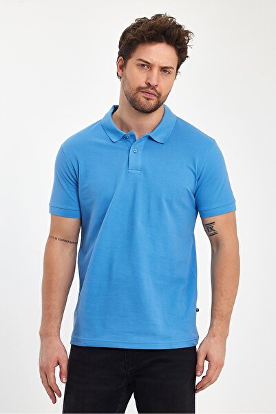 yakamor Tricou compact pentru bărbați din bumbac pieptănat cu guler Pola